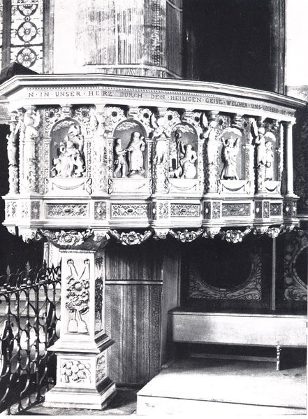 Datei:Kanzel Marktkirche Nordhausen 1929 Schiewek.jpg