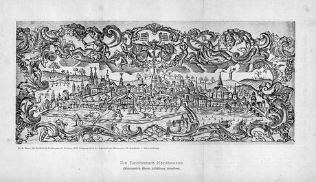 Die Reichsstadt Nordhausen (Mutmasslich älteste Abbildung derselben).