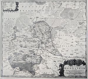 Karte vom Amt Hohnstein und dem Harz 1761